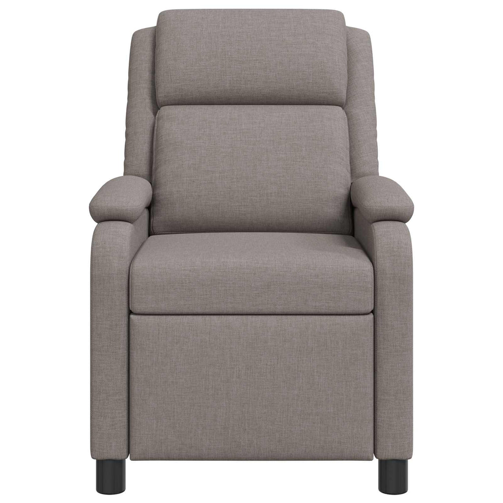 vidaXL Fotel recliner Ciemnoszary tkanina