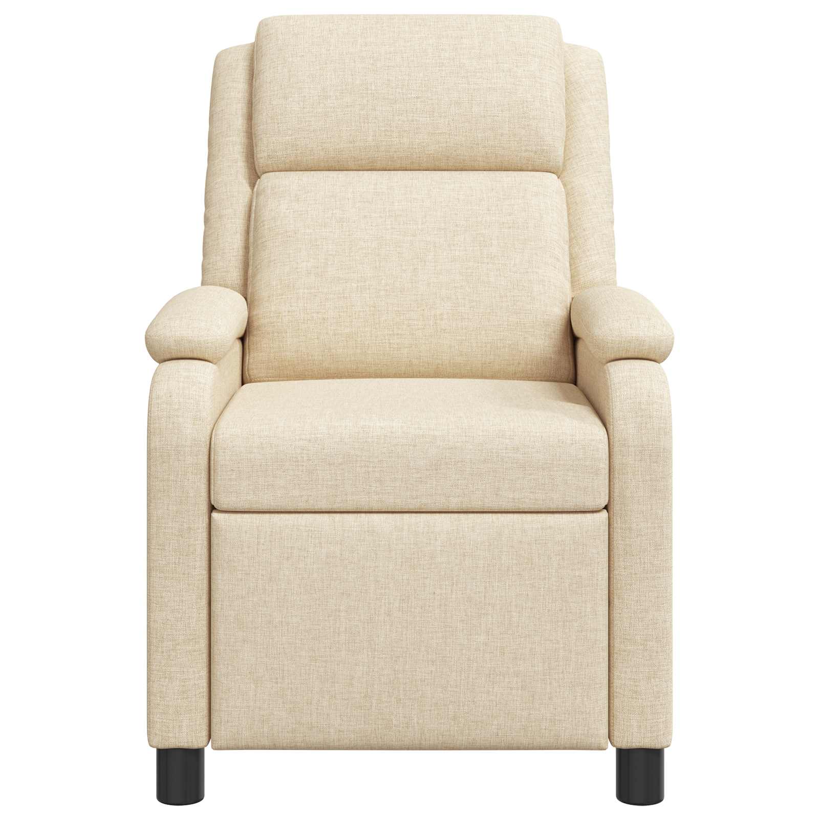 vidaXL Fotel recliner kremowy tkanina