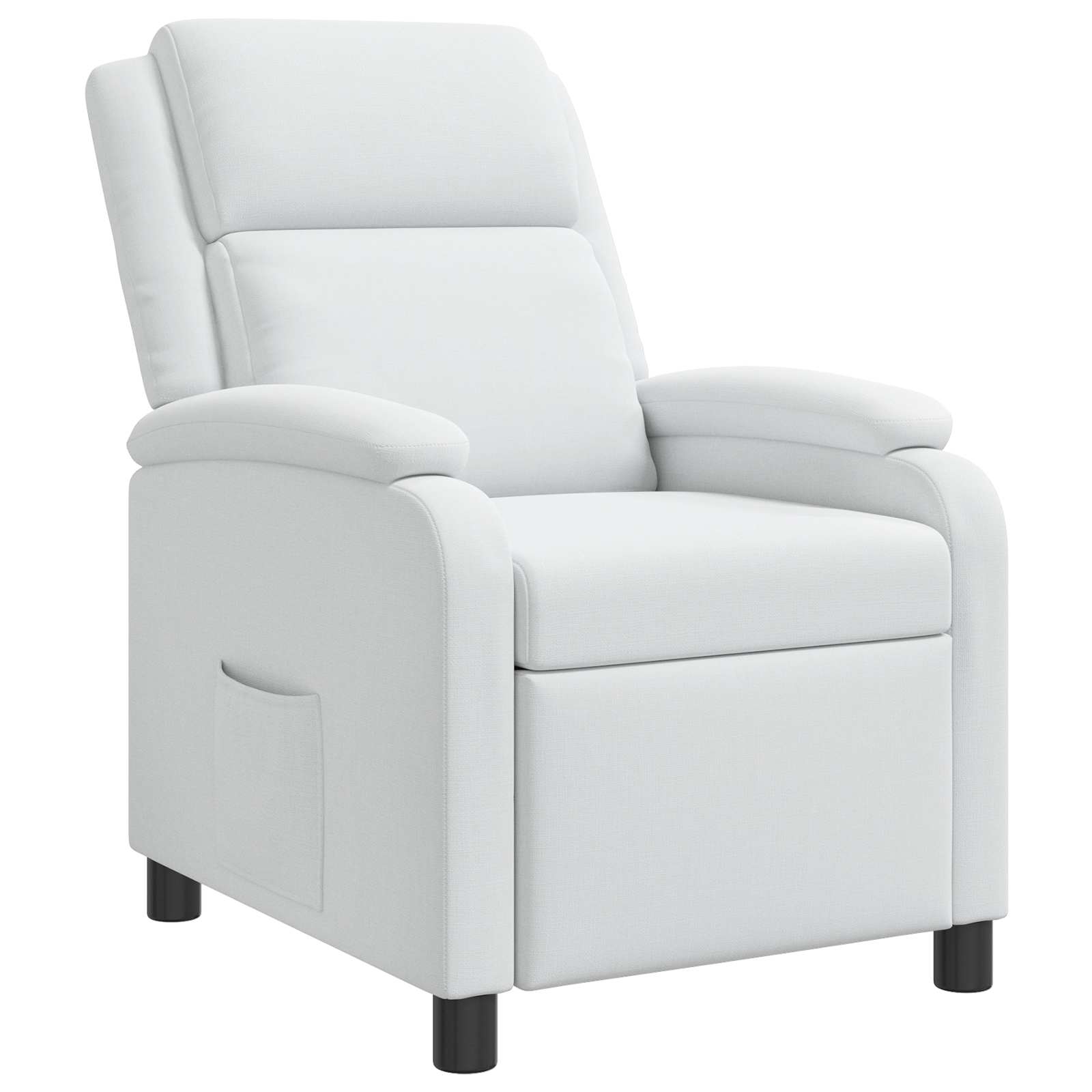 vidaXL Fotel recliner Biały tkanina