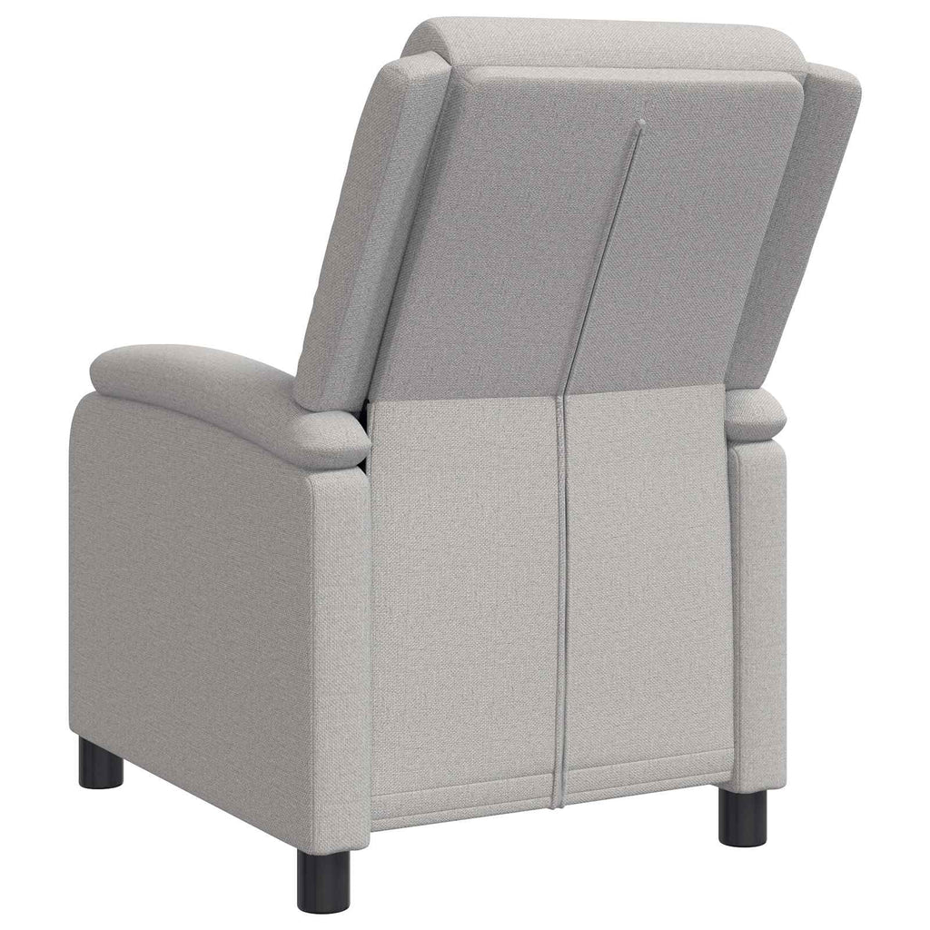 vidaXL Fotel recliner Szary chmur tkanina