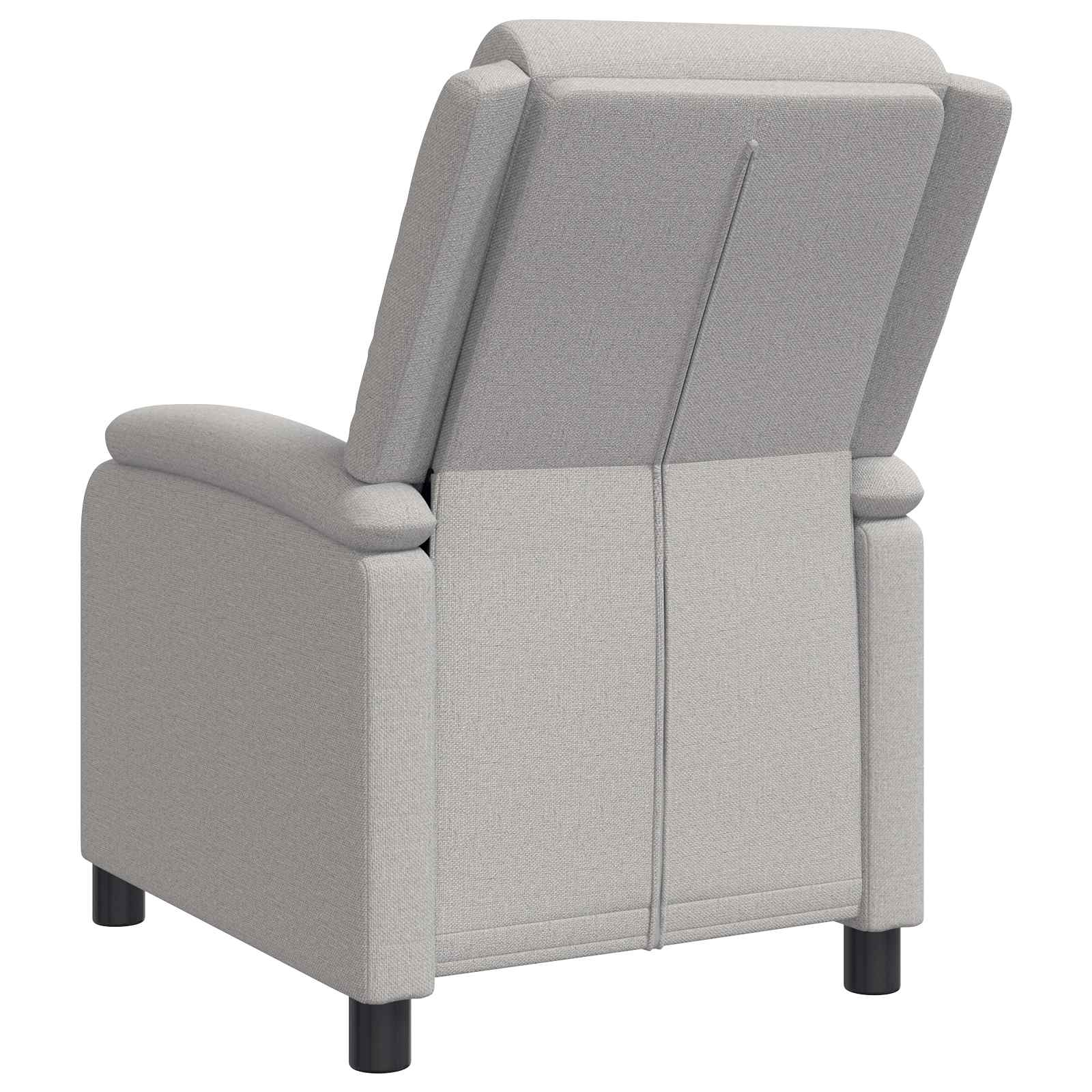 vidaXL Fotel recliner Szary chmur tkanina