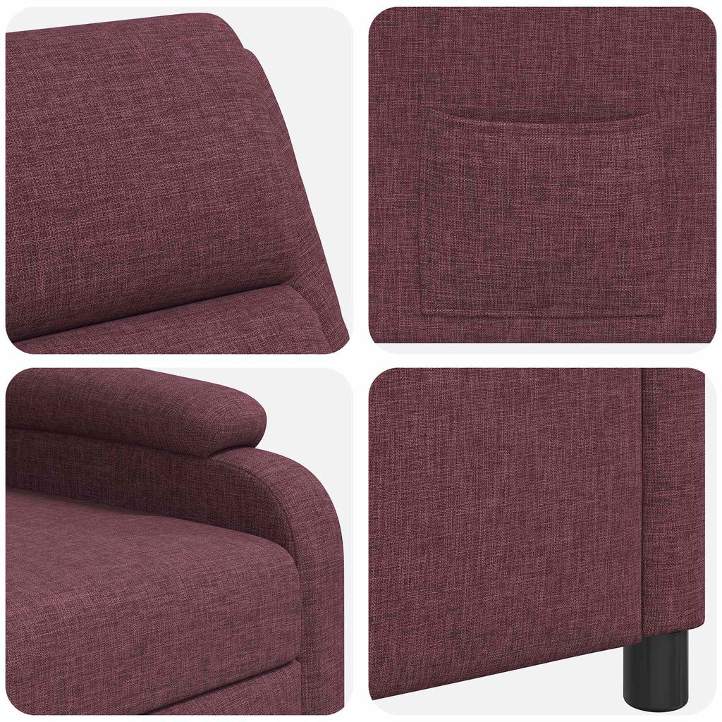 vidaXL Fotel recliner Fioletowy tkanina