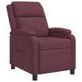 vidaXL Fotel recliner Fioletowy tkanina