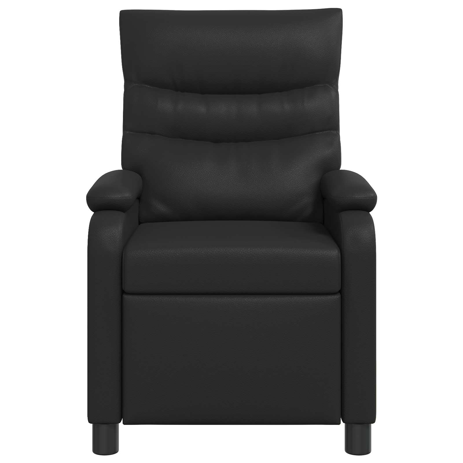 vidaXL Fotel recliner Czarny Ekoskóra