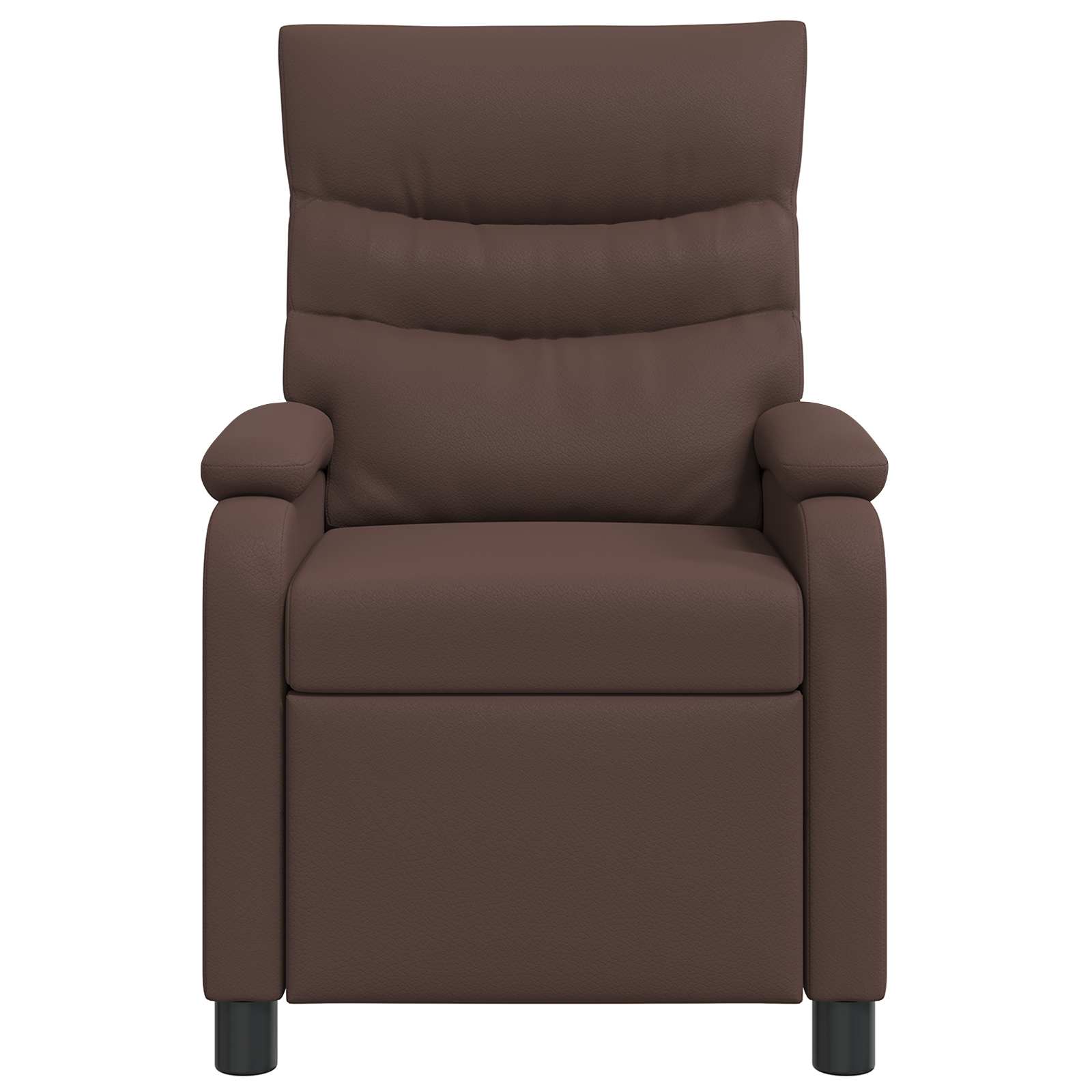 vidaXL Fotel recliner brązowy Ekoskóra