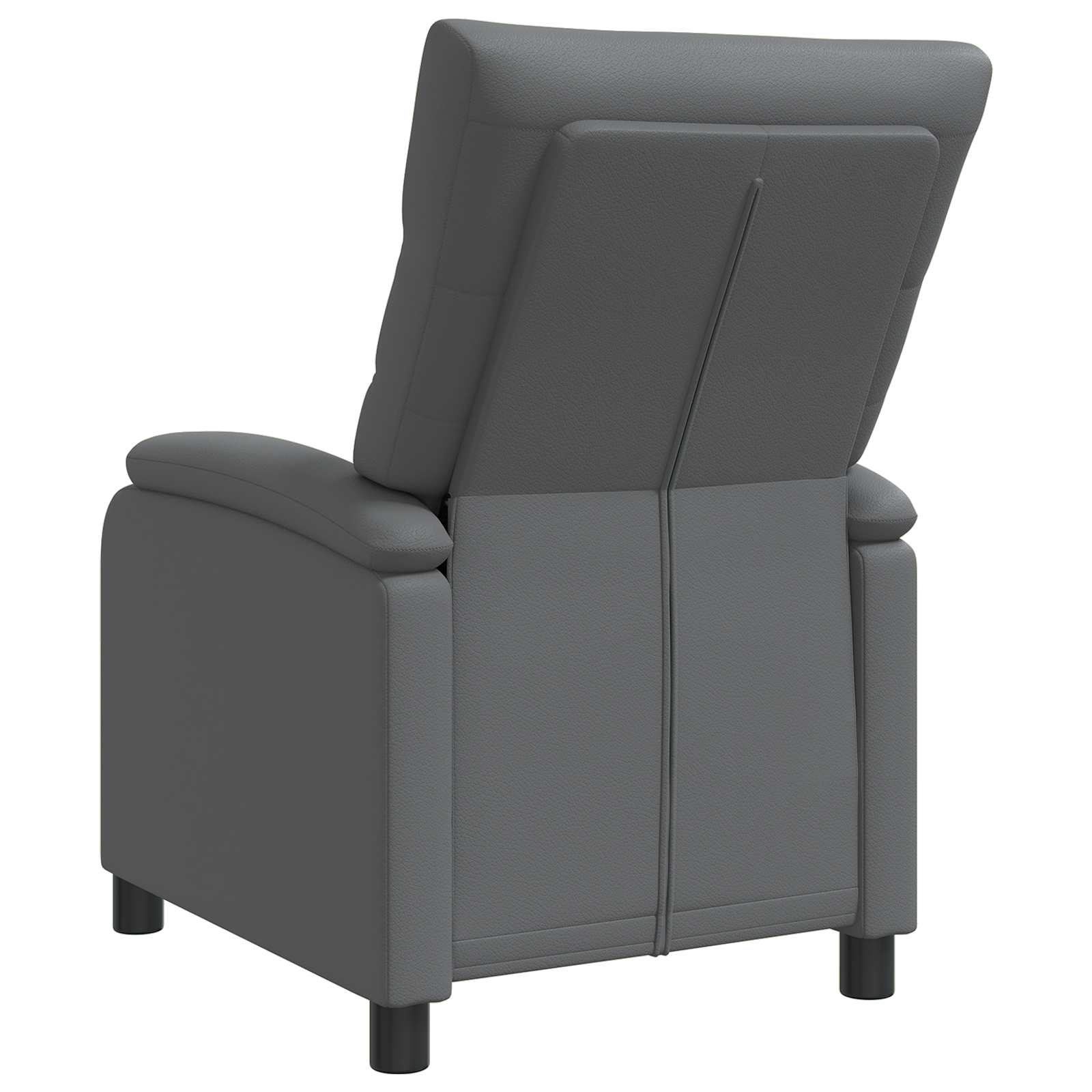 vidaXL Fotel recliner Szary Ekoskóra