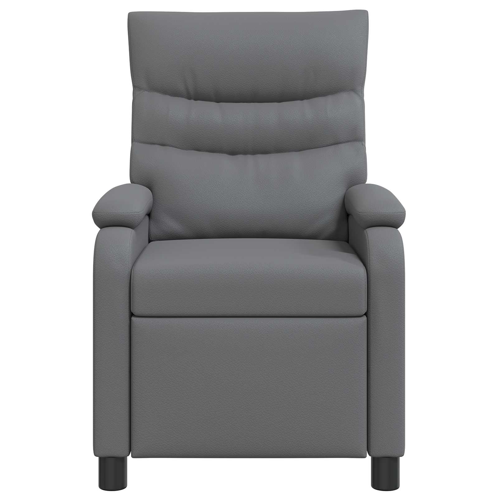 vidaXL Fotel recliner Szary Ekoskóra