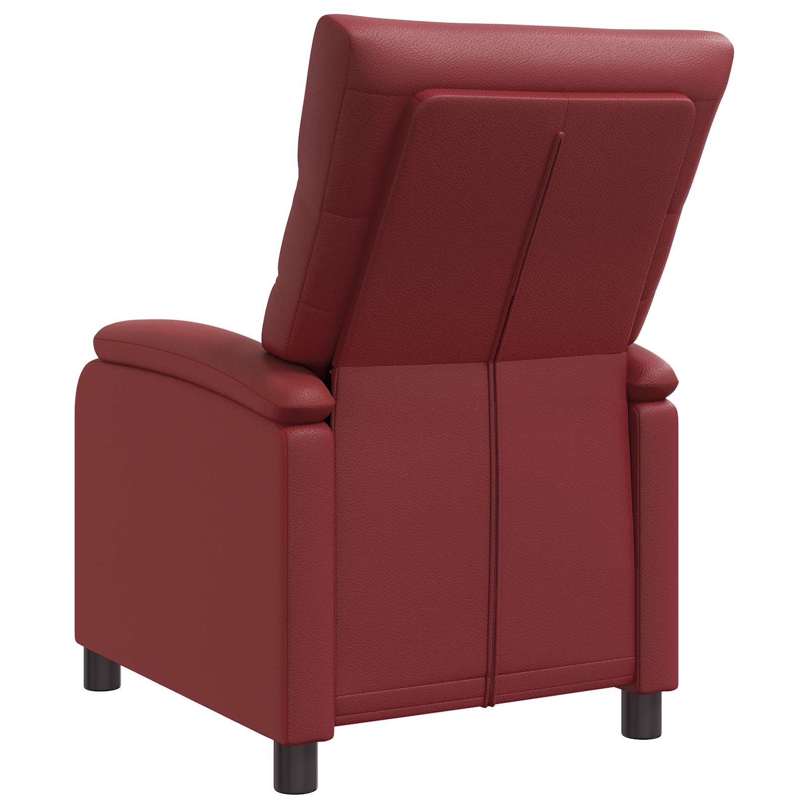 vidaXL Fotel recliner Czerwone wino Ekoskóra