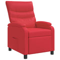 vidaXL Fotel recliner czerwony Ekoskóra