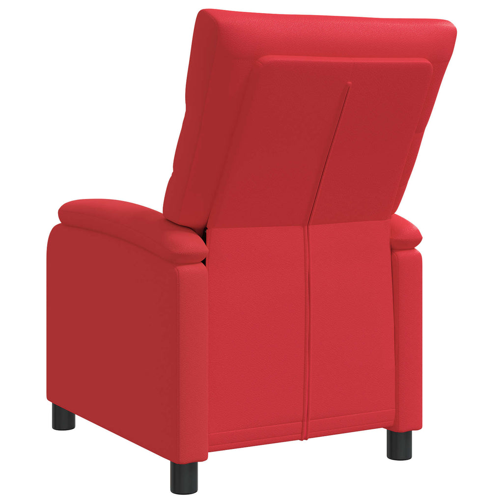 vidaXL Fotel recliner czerwony Ekoskóra