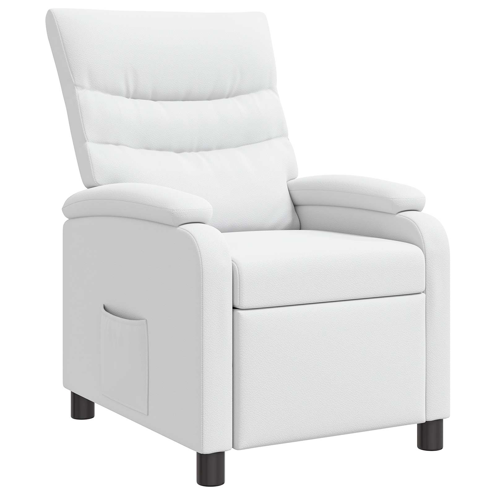 vidaXL Fotel recliner Biały Ekoskóra