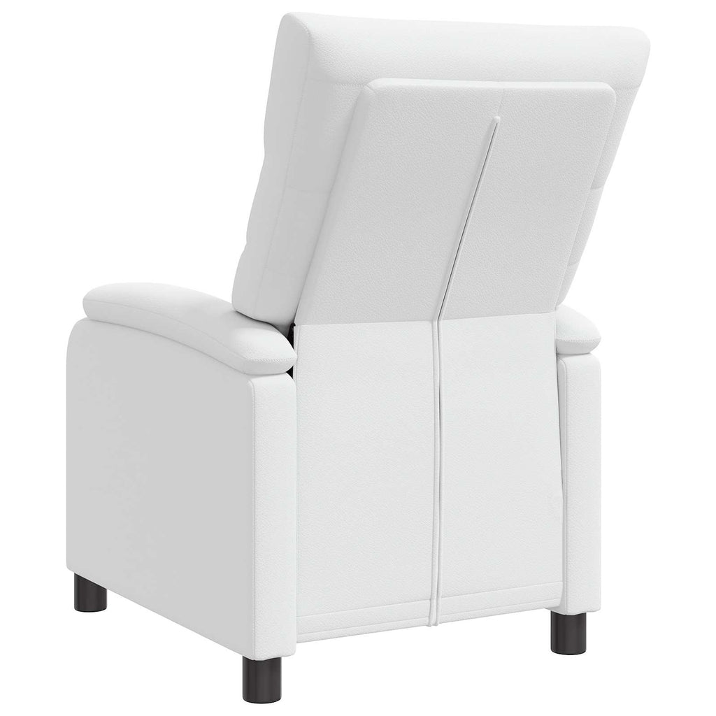 vidaXL Fotel recliner Biały Ekoskóra