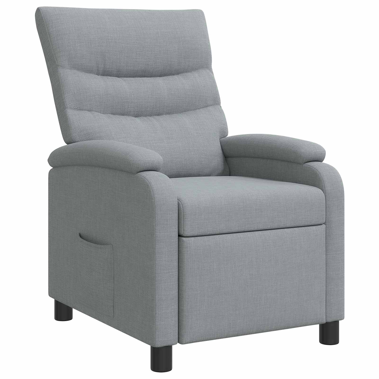 vidaXL Fotel recliner jasnoszary tkanina