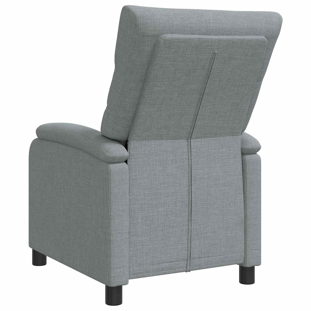 vidaXL Fotel recliner jasnoszary tkanina