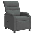 vidaXL Fotel recliner ciemnoszary tkanina