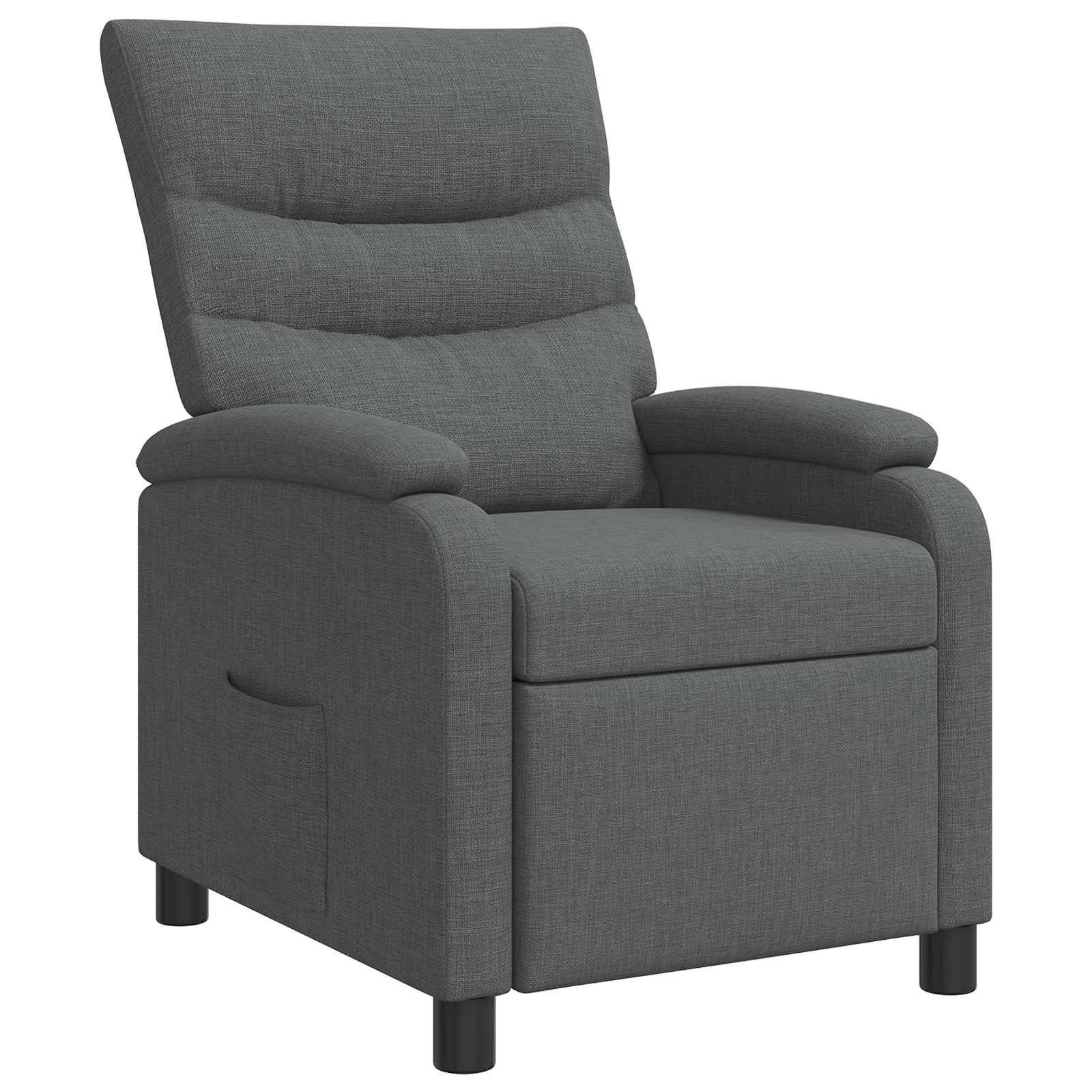 vidaXL Fotel recliner ciemnoszary tkanina