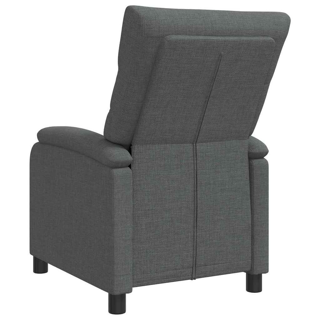 vidaXL Fotel recliner ciemnoszary tkanina