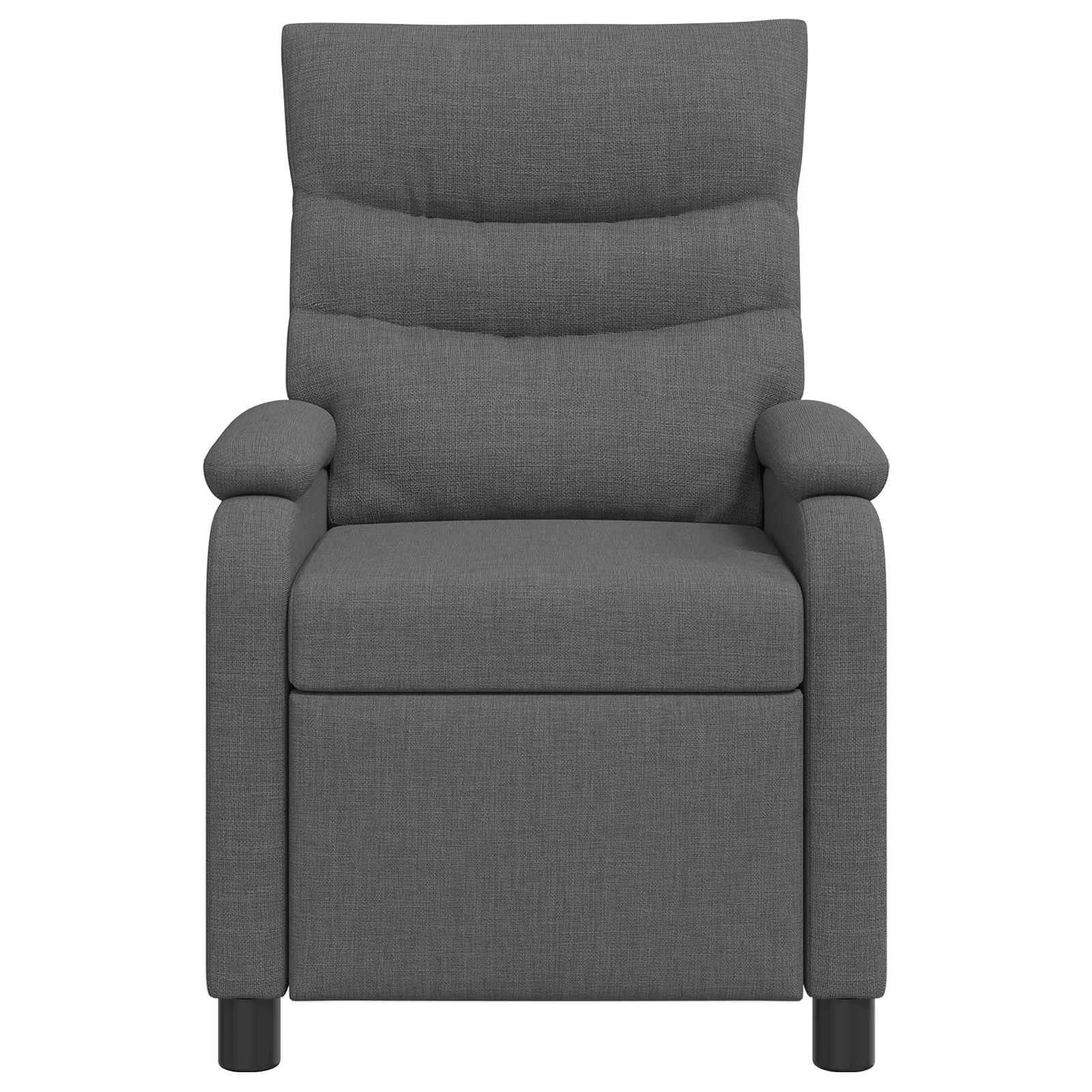 vidaXL Fotel recliner ciemnoszary tkanina