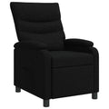 vidaXL Fotel recliner Czarny tkanina