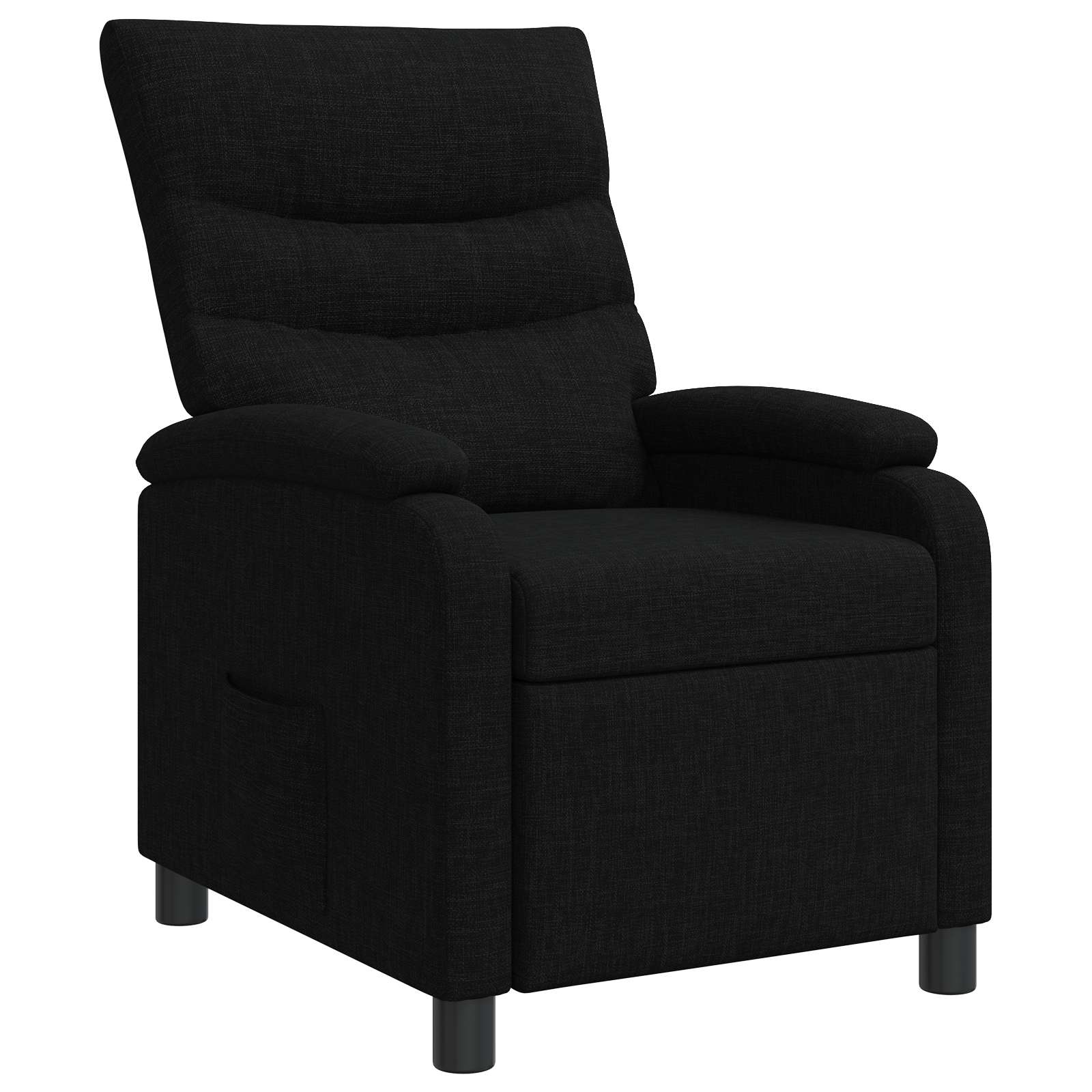 vidaXL Fotel recliner Czarny tkanina