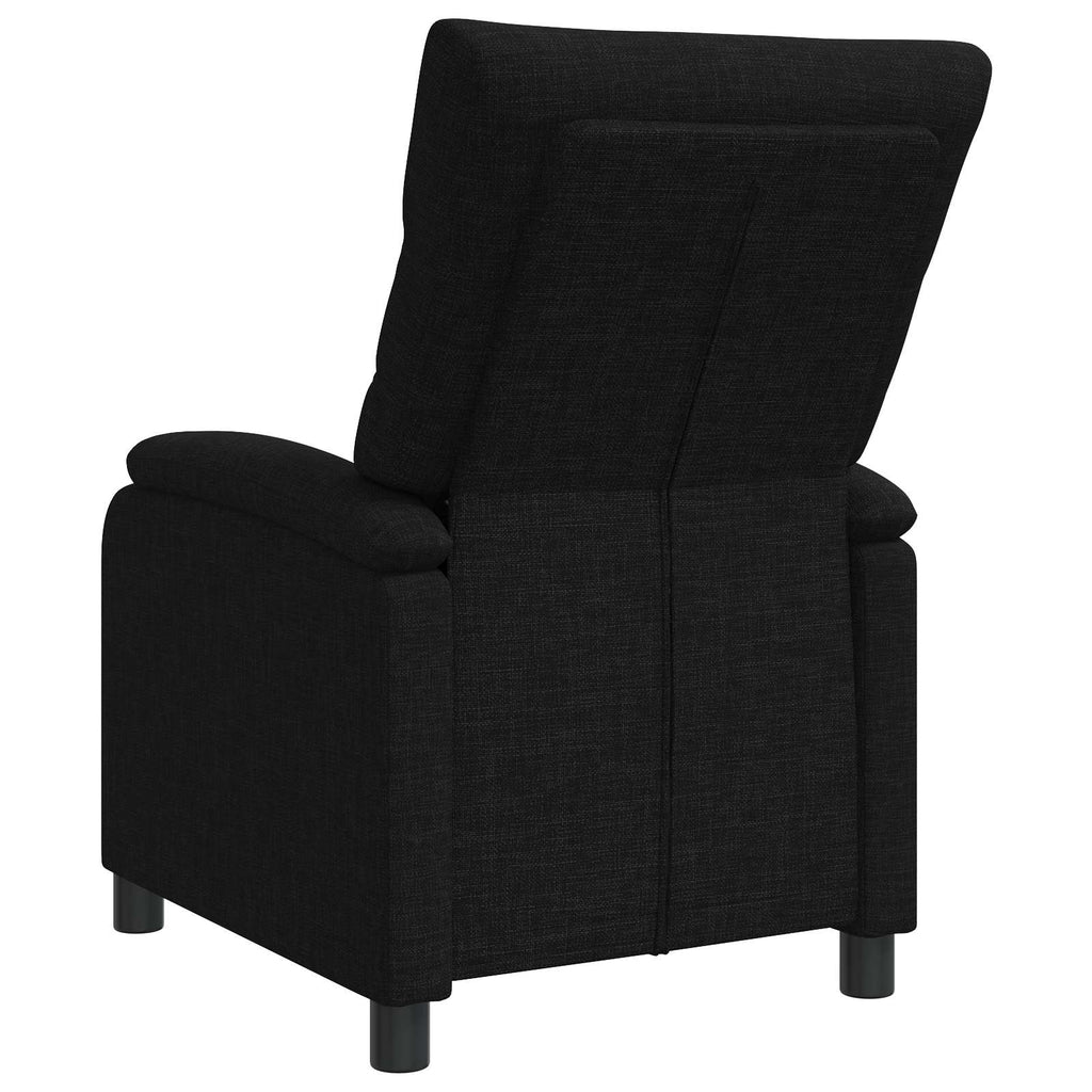 vidaXL Fotel recliner Czarny tkanina