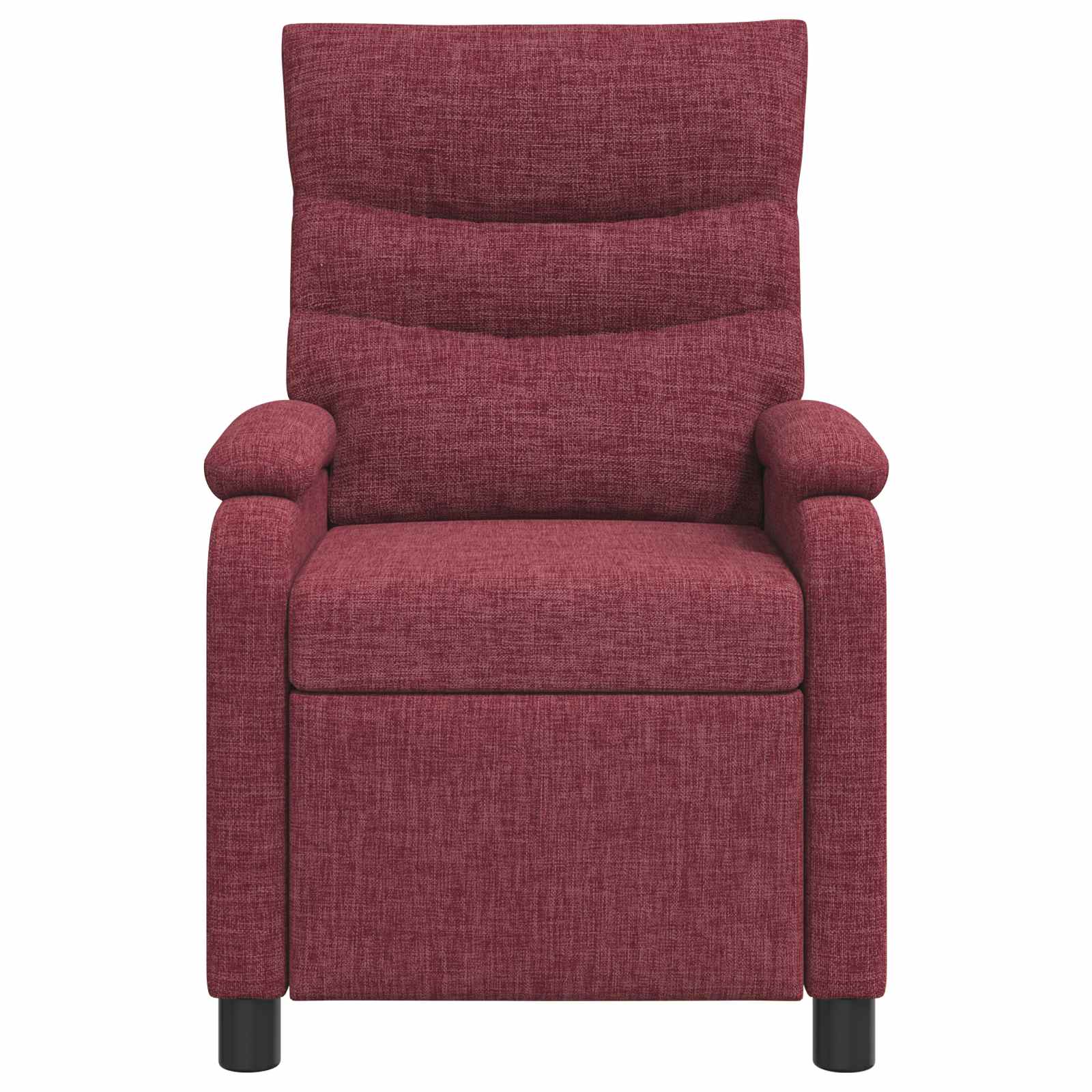 vidaXL Fotel recliner Czerwone wino tkanina