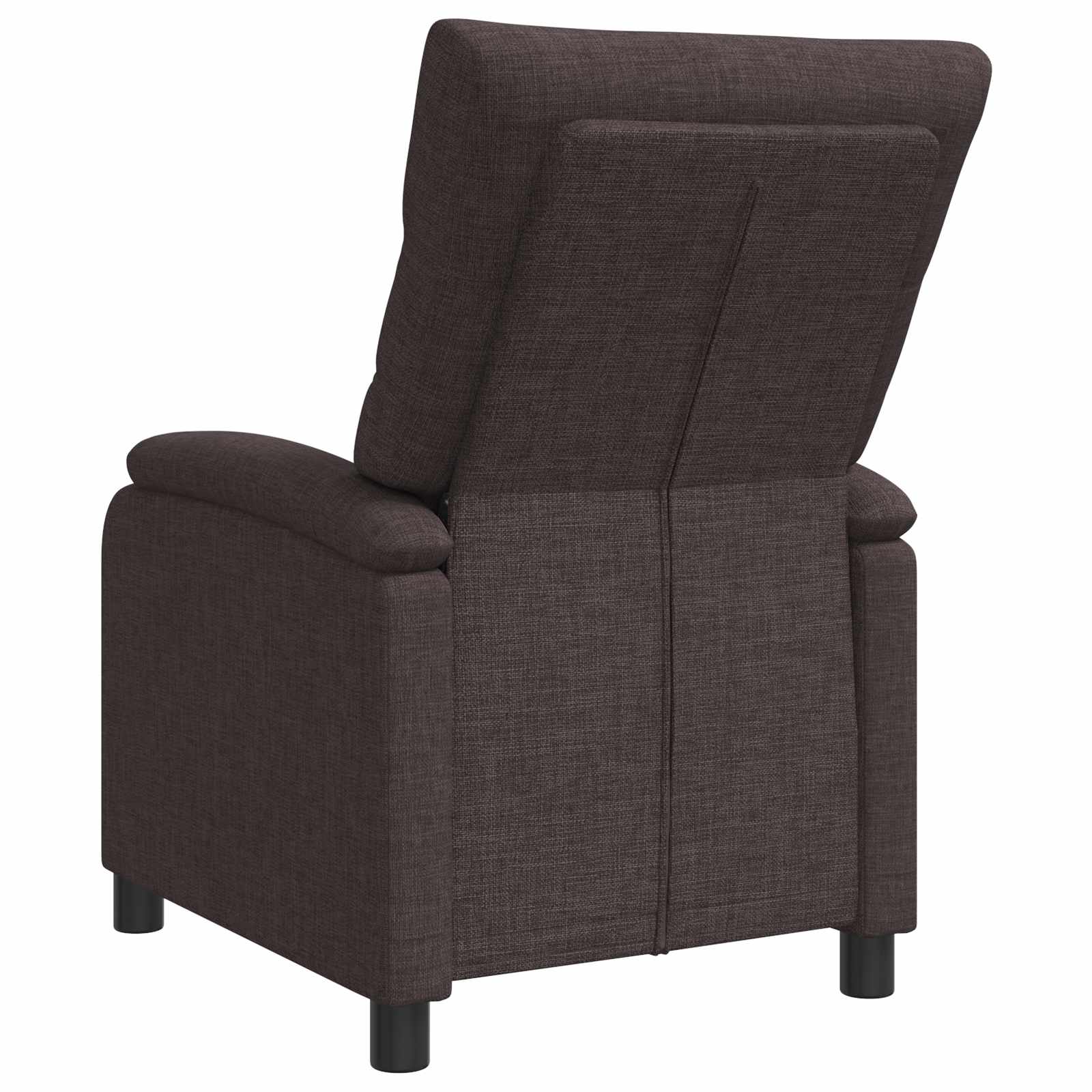 vidaXL Fotel recliner Ciemny brąz tkanina