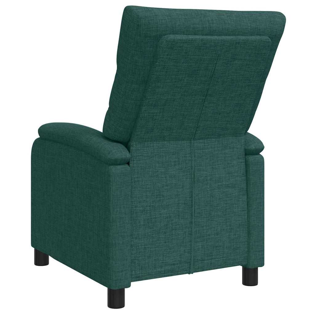 vidaXL Fotel recliner Ciemnozielony tkanina