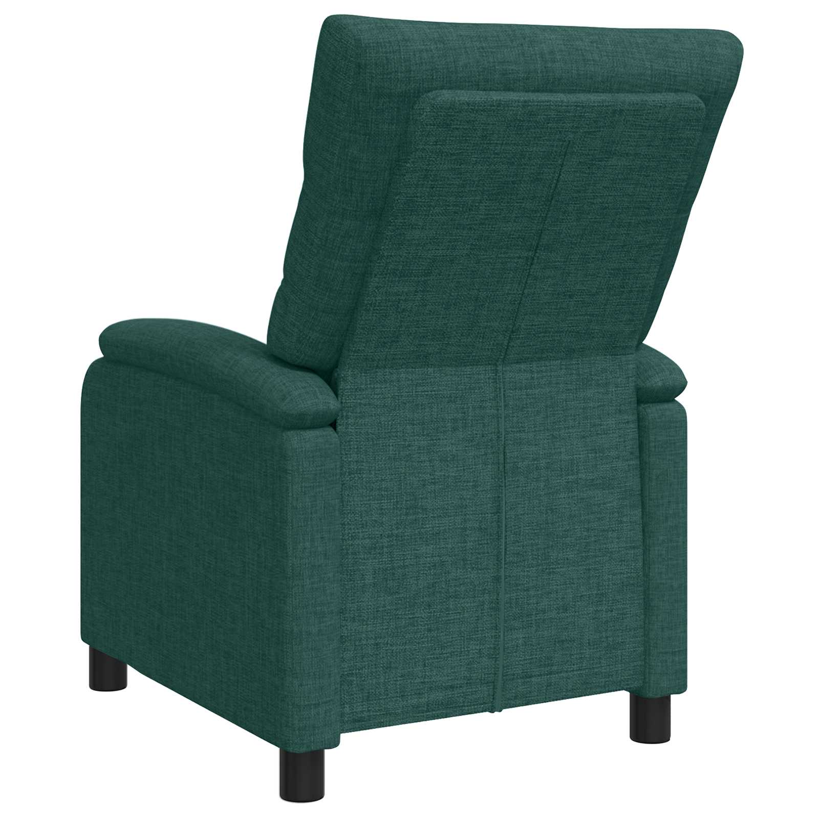 vidaXL Fotel recliner Ciemnozielony tkanina