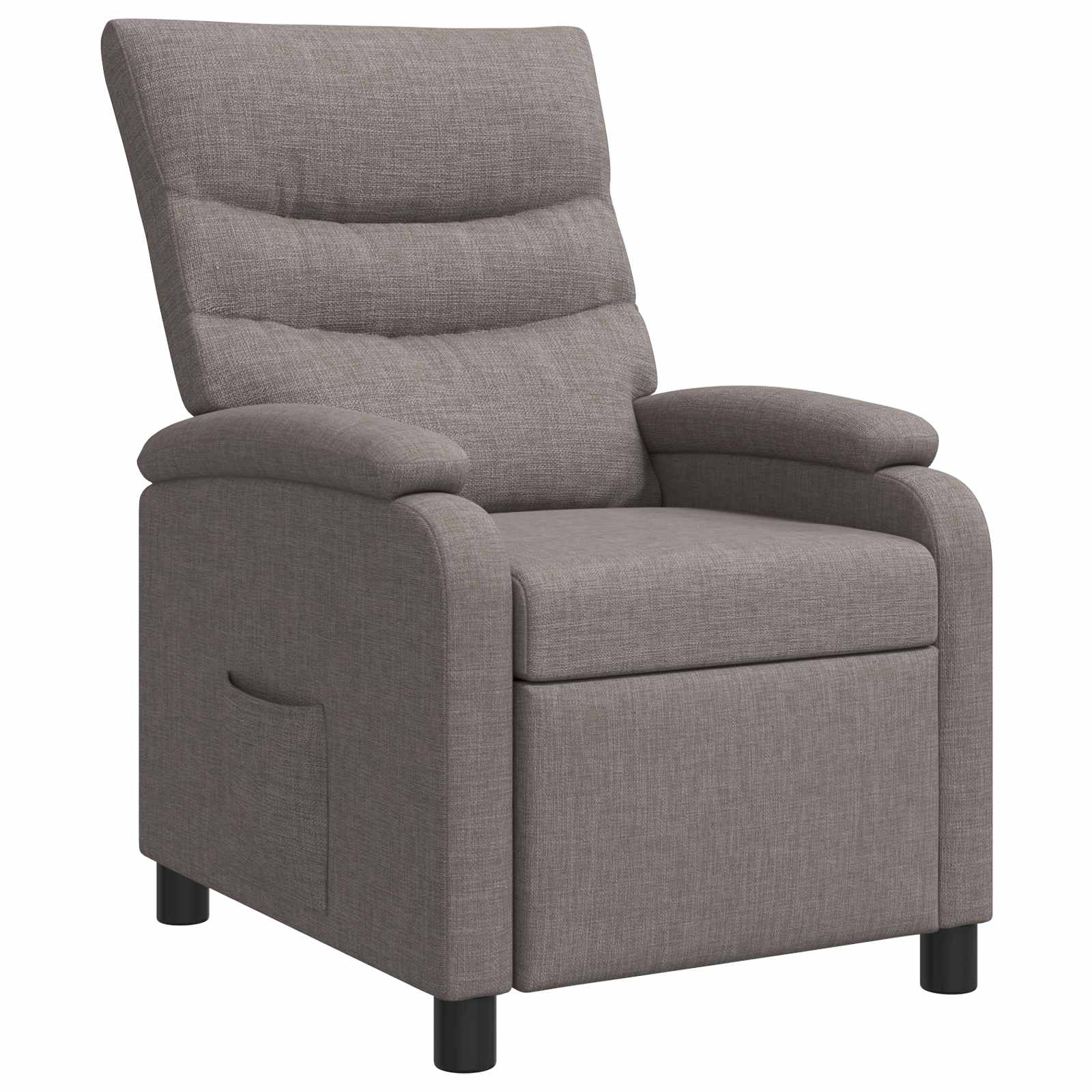 vidaXL Fotel recliner Ciemnoszary tkanina