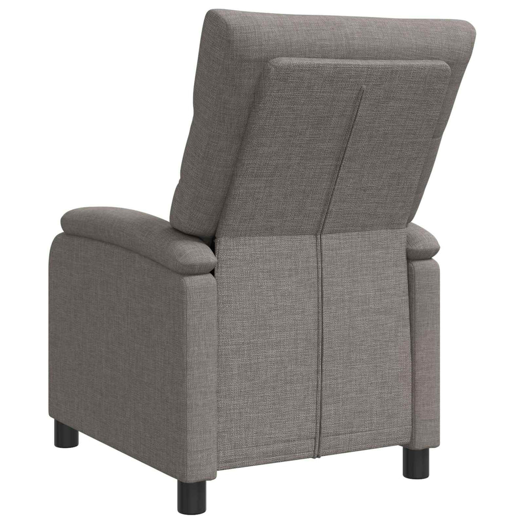vidaXL Fotel recliner Ciemnoszary tkanina