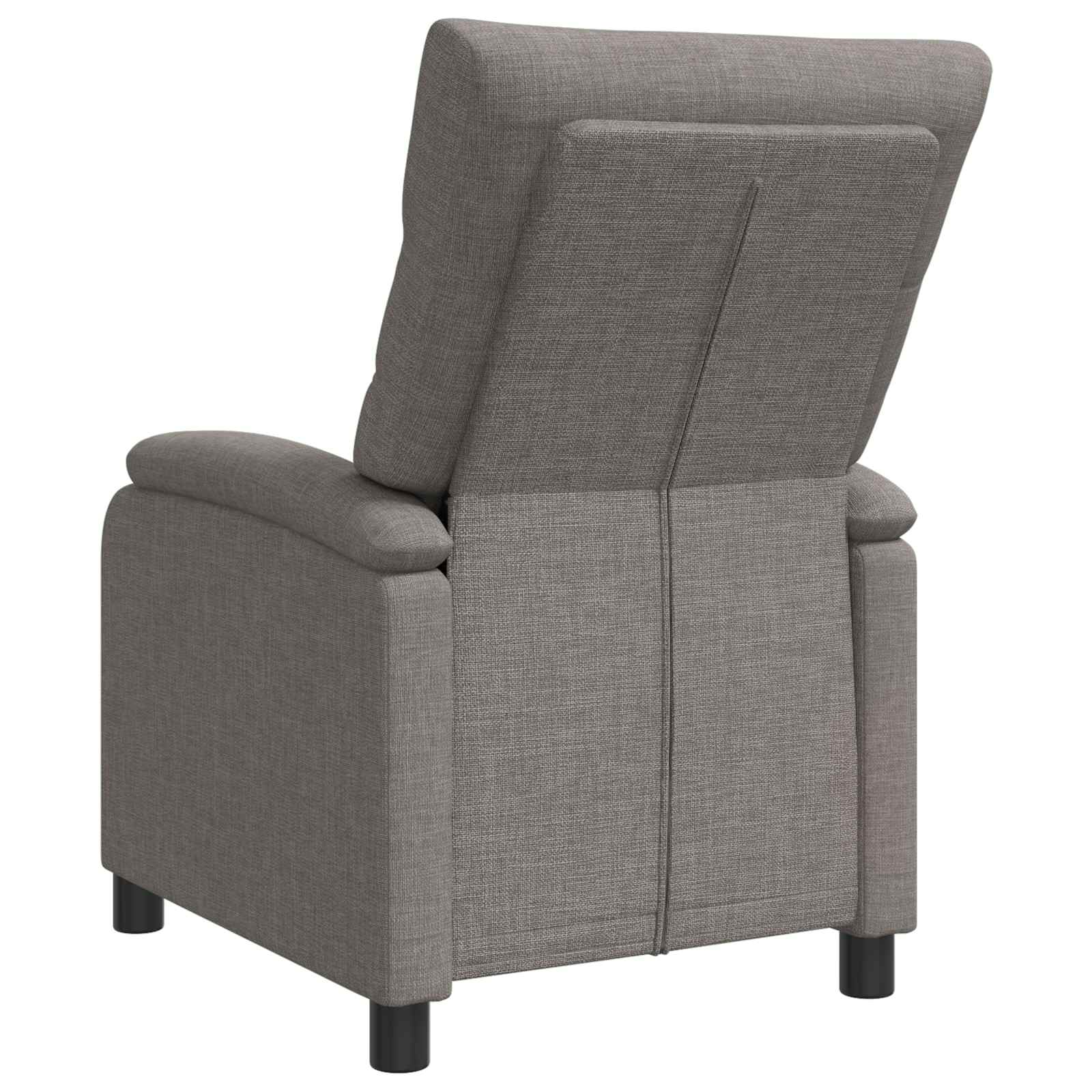 vidaXL Fotel recliner Ciemnoszary tkanina