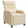 vidaXL Fotel recliner kremowy tkanina