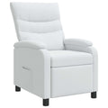 vidaXL Fotel recliner Biały tkanina