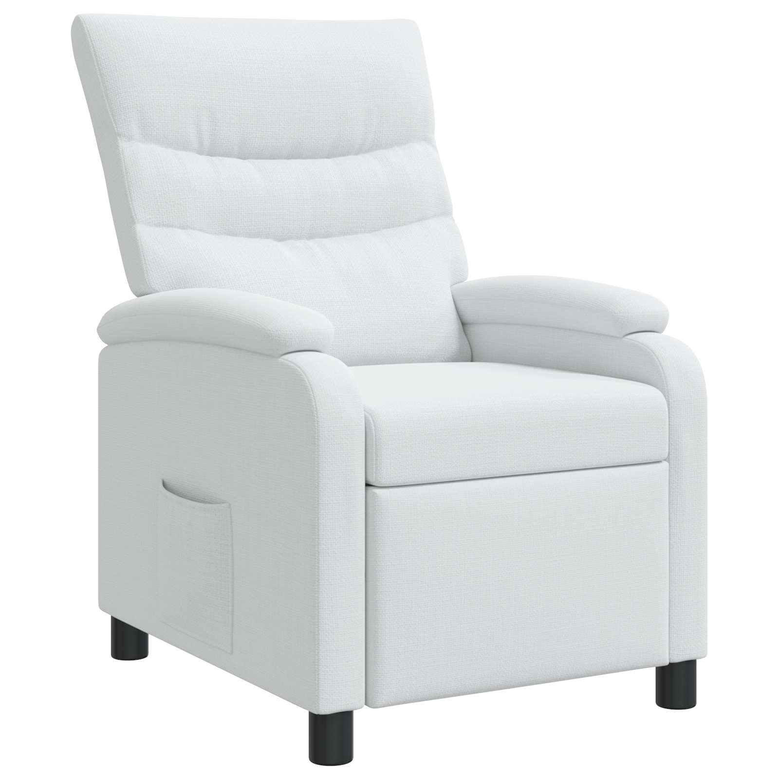 vidaXL Fotel recliner Biały tkanina