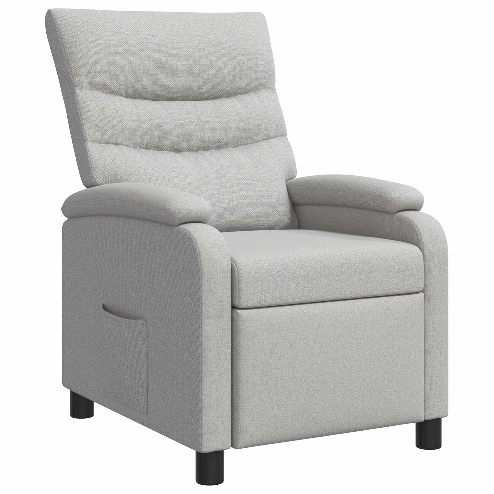 vidaXL Fotel recliner Szary chmur tkanina