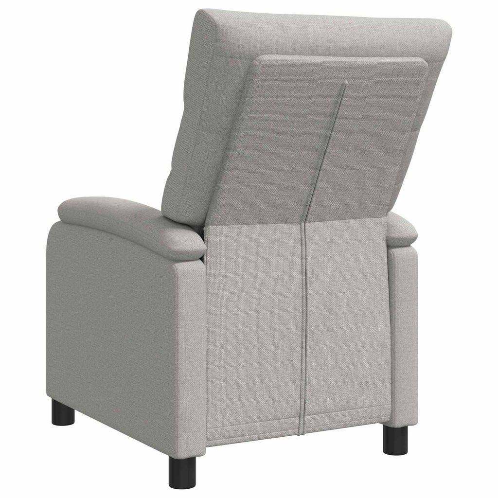 vidaXL Fotel recliner Szary chmur tkanina
