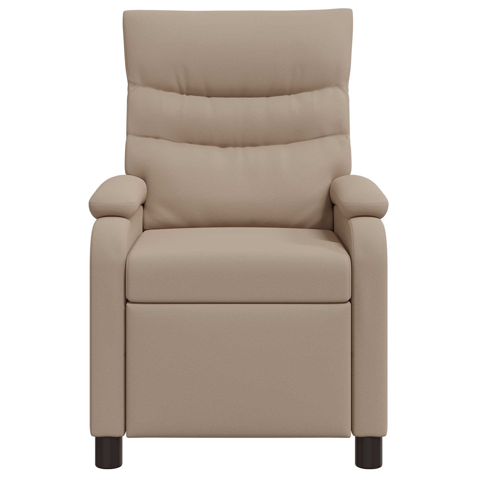 vidaXL Fotel masujący Cappuccino Ekoskóra