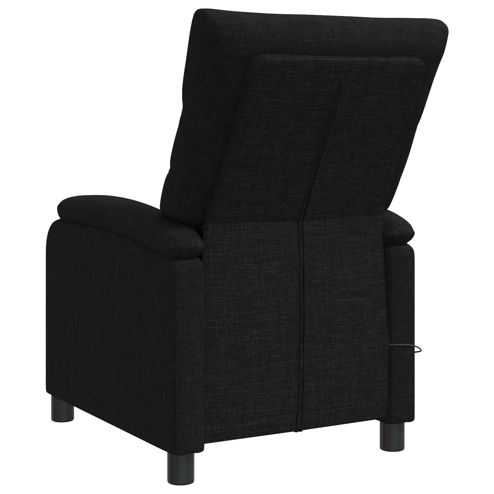 vidaXL Fotel masujący Czarny tkanina
