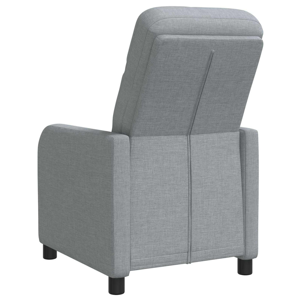 vidaXL Fotel recliner jasnoszary tkanina
