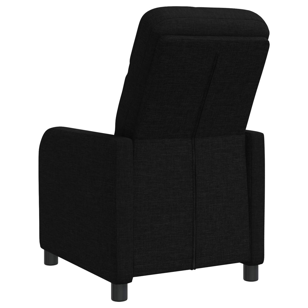 vidaXL Fotel recliner Czarny tkanina