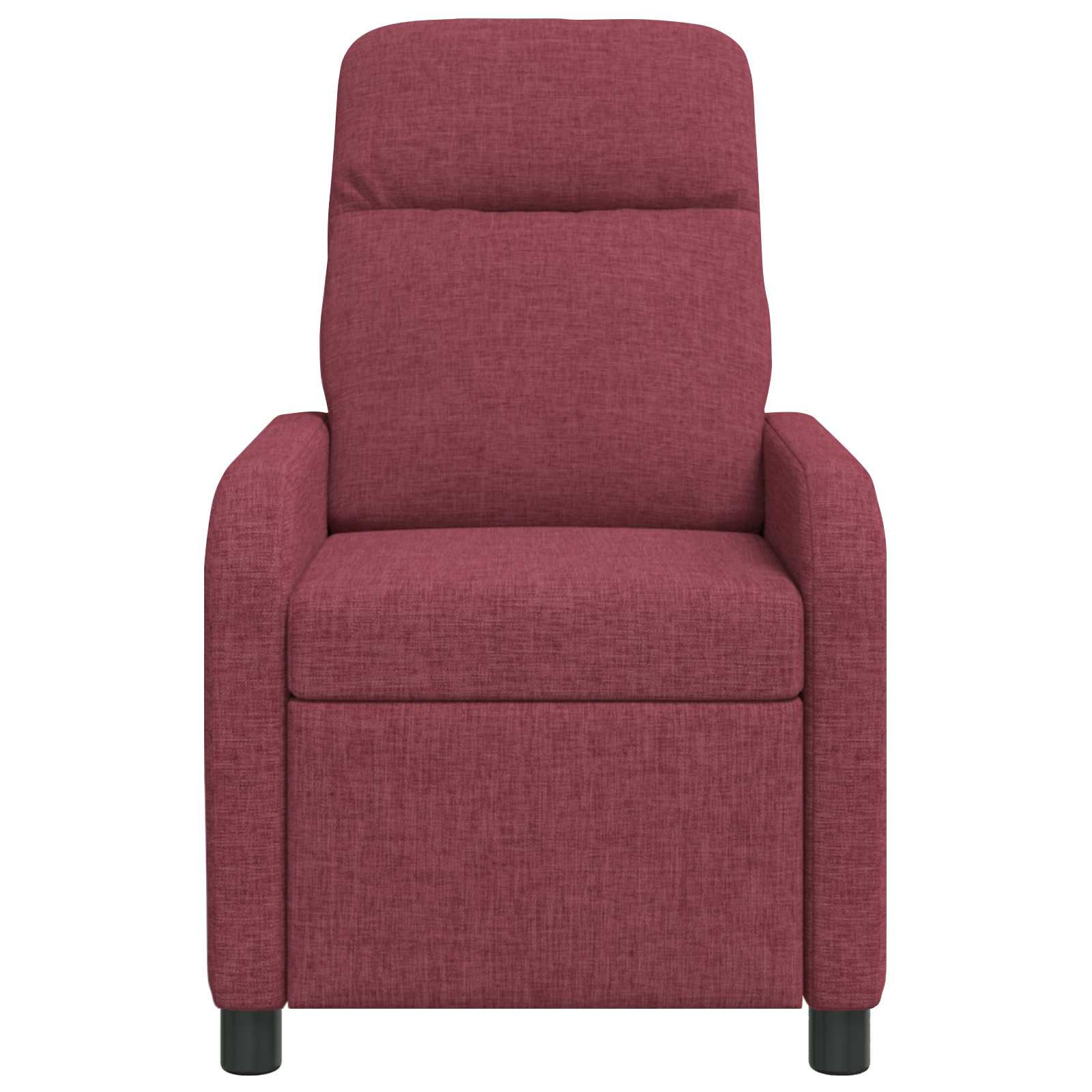 vidaXL Fotel recliner Czerwone wino tkanina