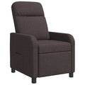 vidaXL Fotel recliner Ciemny brąz tkanina