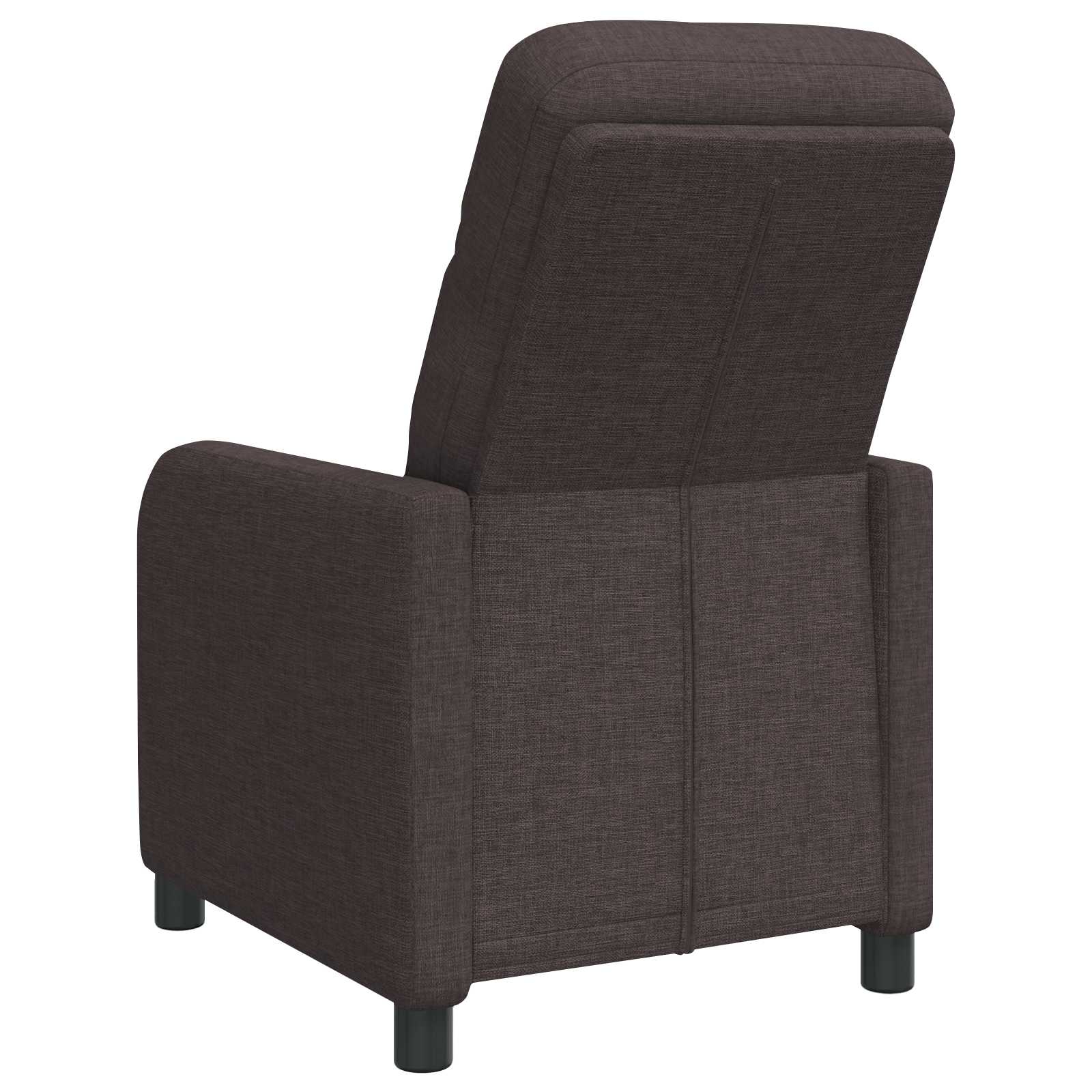 vidaXL Fotel recliner Ciemny brąz tkanina