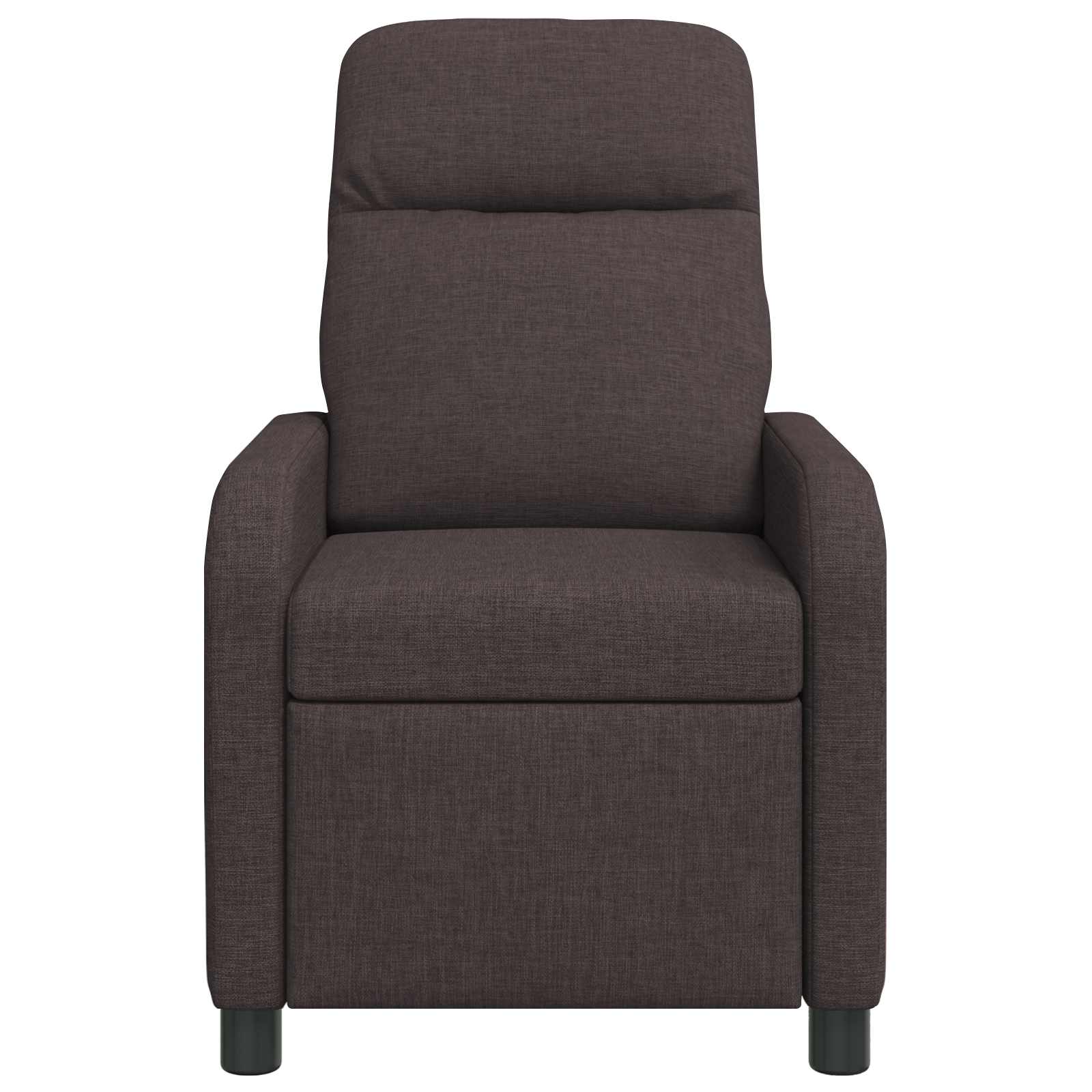 vidaXL Fotel recliner Ciemny brąz tkanina