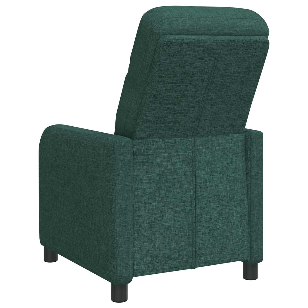 vidaXL Fotel recliner Ciemnozielony tkanina