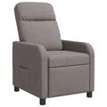 vidaXL Fotel recliner Ciemnoszary tkanina