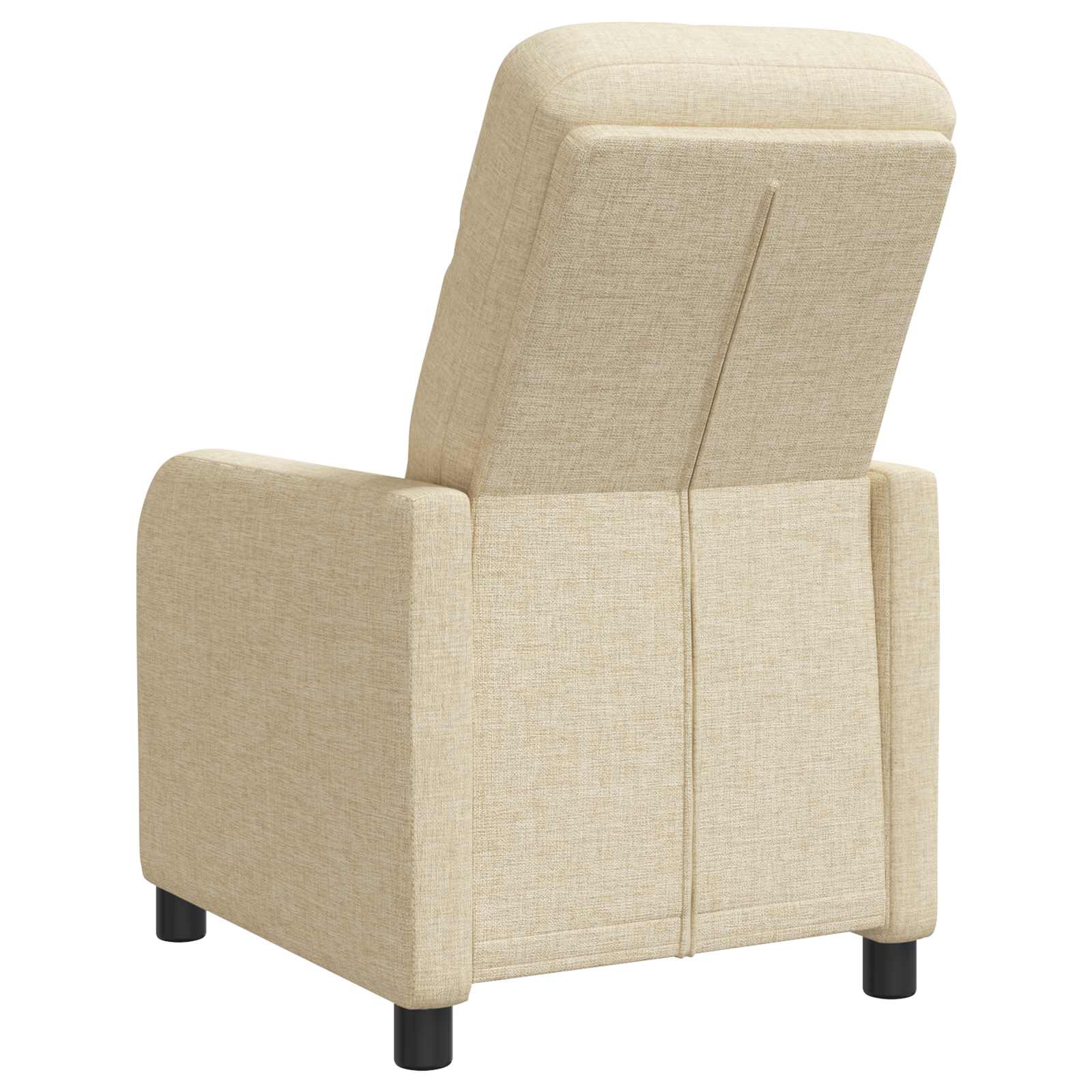 vidaXL Fotel recliner kremowy tkanina