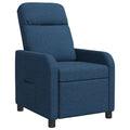 vidaXL Fotel recliner niebieski tkanina