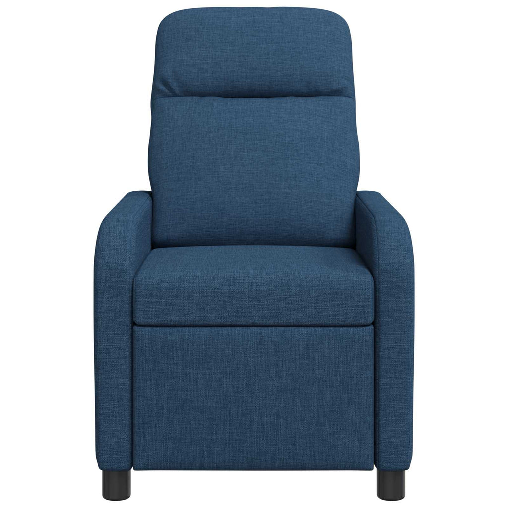 vidaXL Fotel recliner niebieski tkanina